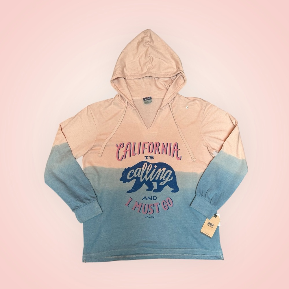 NWT MV Sport California is Calling Ombré Hoodie, Size XXL, MSRP $50
